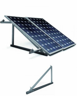 Kit fissaggio 2 Pannelli Solari 72 Celle Verticali su suolo piano per 2 moduli fotovoltaici